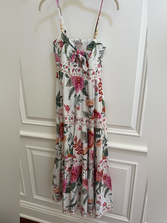 House of Harlow 1960 Dresses & Skirts - House of Harlow 1960 White Maxi Dress with Pink & Green Floral Print